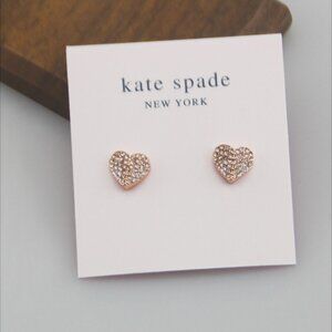Kate Spade Peach Heart Inlaid Stud Earrings